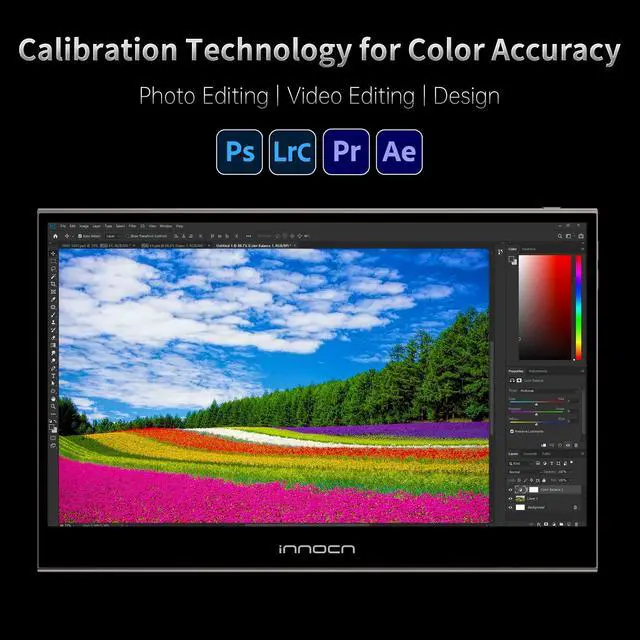 Alt view image 3 of 6 - 15.6" OLED Portable Monitor Full HD 1080P 100% DCI-P3 1MS 100000:1 USB Computer Mini HDMI Travel Monitor Photo Video Editing Second Ultra Slim for Laptop, Gaming Console