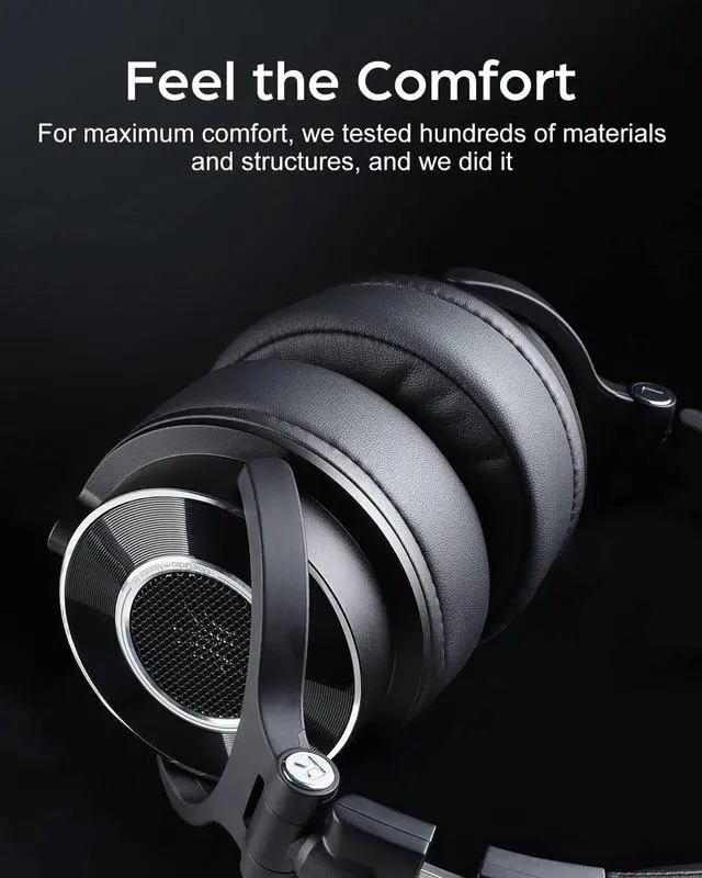 Alt view image 5 of 6 - Monitor 60 Professional Studio Headphones for Recording and Mixing | Hi-Res wired monitoring with soft earmuffs and 6.35mm adapter for recording, tracking, mixing, DJing and broadcast