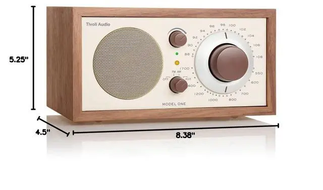 Alt view image 6 of 6 - model One Am/ fm Table Radio, Classic/ Walnut, 2.4 Lb