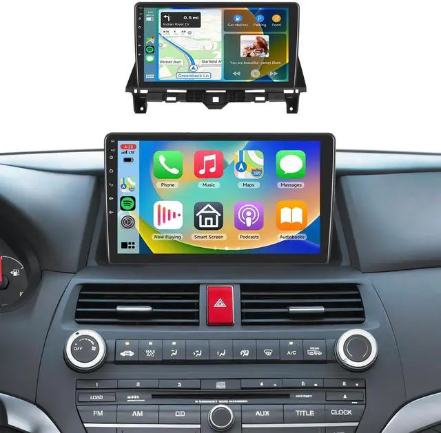 Main image of 8Core 4G 64G 10.1inch Car Radio for Honda Accord 8th 2008-2013 5GhzWiFi | Android 15 Stereo with 1280*720P IPS Touch Screen Wireless Carplay Android Auto DSP EQ Bluetooth5.0 GPS FM/RDS Backup Camera