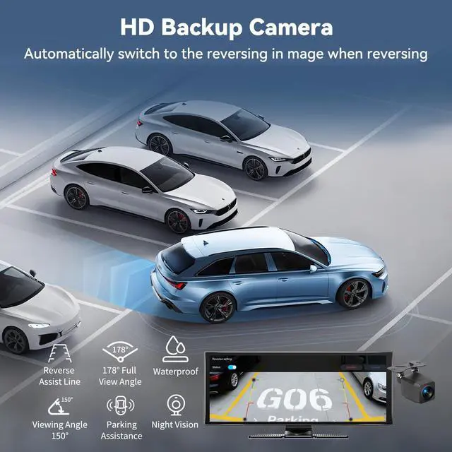 Alt view image 6 of 6 - Carplay Screen for Car 11.5" Largest HD Screen for Carplay & Android Auto Car Stereo with 4K Dash Cam 1080P Backup Camera, GPS Navigation/Bluetooth/Mirror Link/Voice Control/AUX/FM/Siri