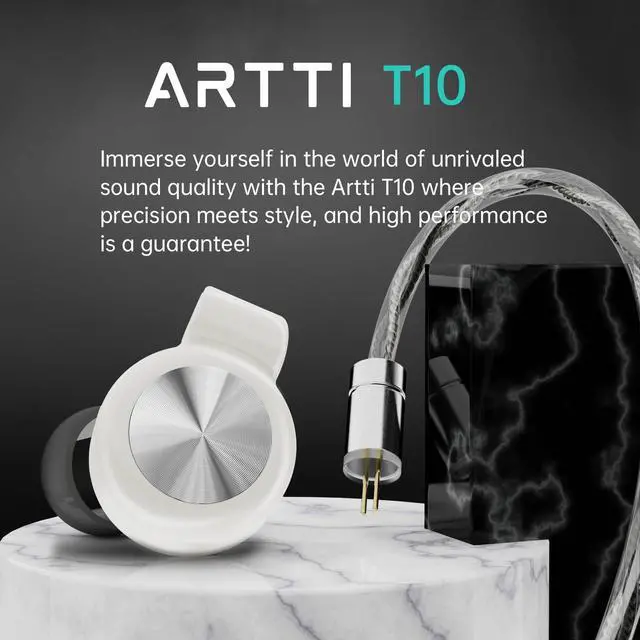 Alt view image 2 of 6 - T10 in Ear Earphone, 14.2mm Dual Magnetic Circuit Planar Driver HiFi IEM Earbuds, Wired in Ear Monitor, Gaming Earphone for Musician Singer Audiophile