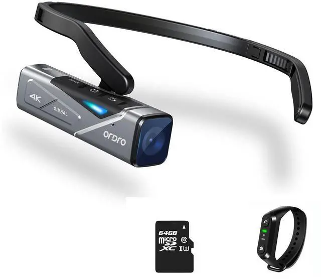 Main image of EP7 Head Mounted Camera Vlog Camcorder, 4K 60FPS Wearable Camcorder | WiFi & APP | with 64G Card| Build-in 1000mAh Rechargeable Battery