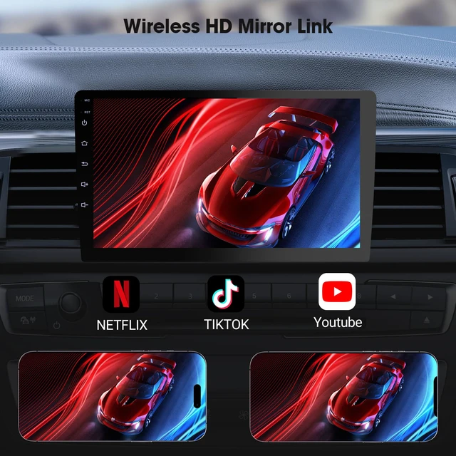 Alt view image 6 of 7 - 10.1 Inch Cars Radio with Apple Carplay and Android Auto, 2 Din Car Stereo with HD Backup Camera, GPS Navigation, Bluetooth, Voice Control, Mirror Link, FM/AM/AUX for All Vehicles(2+64GB)