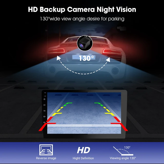 Alt view image 7 of 7 - 10.1 Inch Cars Radio with Apple Carplay and Android Auto, 2 Din Car Stereo with HD Backup Camera, GPS Navigation, Bluetooth, Voice Control, Mirror Link, FM/AM/AUX for All Vehicles(2+64GB)