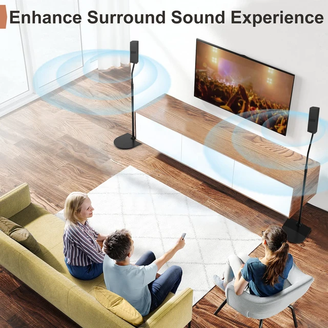 Alt view image 7 of 7 - Height Adjustable UFS-20 Stand for Bose Speaker Stands, with Slideconnect Bracket, for Surround 700, OmniJewel Lifestyle 650, CineMate GS Series II, for Bose 700 Speaker Stands