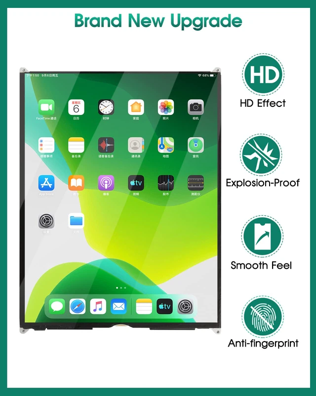 Alt view image 4 of 7 - for iPad 9 (2021) 10.2 Screen Replacement for iPad 9 (9th Generation) LCD Display A2602 A2603 A2604 A2605 Screen Replacment with Repair Kits(Black, Not Include Digitizer)
