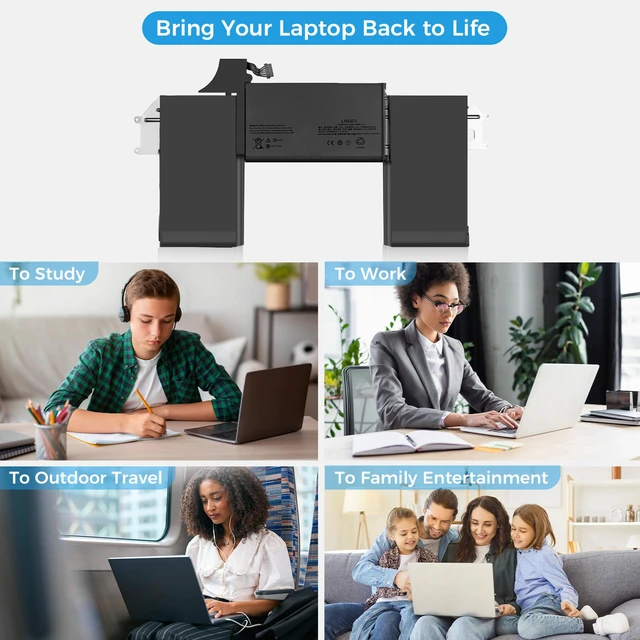 Alt view image 7 of 7 - A1932 Battery,A1965 A2179 Battery Replacement for MacBook Air 13 inch Model A1932 (Mid 2018, 2019) Model A2179 (2020 Release Version) (Upgraded High Performance 11.4V 49.9Wh 4379mAh)