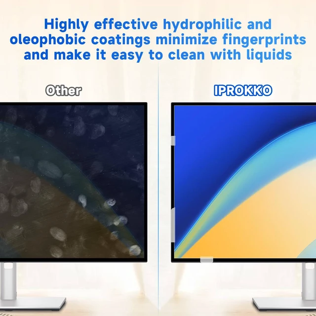 Alt view image 7 of 7 - 2Pack 27 Inch Blue Light Screen Protector for 16:9 Computer Monitor Anti Glare & Scratch Shield, Eye Protection UV Filter Film, Removable Blue Light Blocking Cover For 27" Widescreen PC Desktop