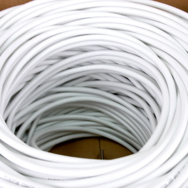 Alt view image 6 of 6 - RG6 500ft Quad Shielded Coaxial Cable - Easy Pull Box, Black & White, ETL, CL2 Rated, 18 AWG, 75 Ohm, for HDTV, Satellite, Cable TV, Internet, and CCTV Installations (White, 500 Ft)