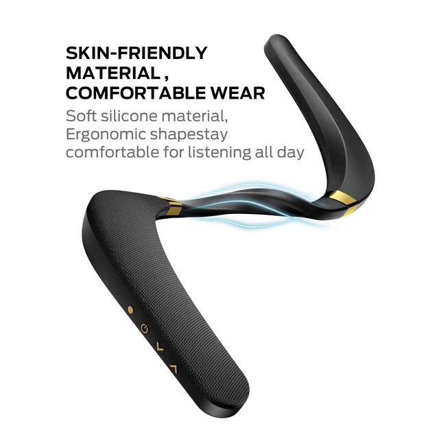 Alt view image 3 of 7 - Boomerang Neckband Bluetooth Speaker, Neck Wireless Wearable Speaker with 12H Playtime, True 3D Stereo Sound, Portable Soundwear, IPX7 Waterproof, for Home Sport Outdoor