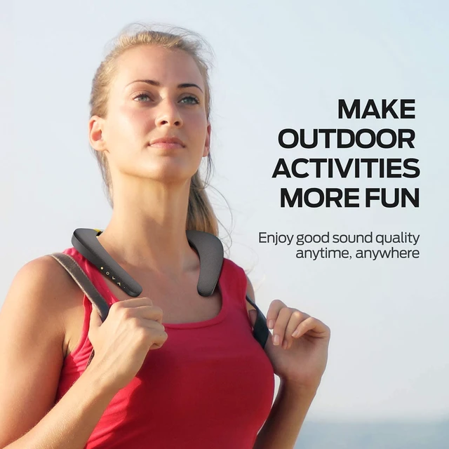 Alt view image 6 of 7 - Boomerang Neckband Bluetooth Speaker, Neck Wireless Wearable Speaker with 12H Playtime, True 3D Stereo Sound, Portable Soundwear, IPX7 Waterproof, for Home Sport Outdoor