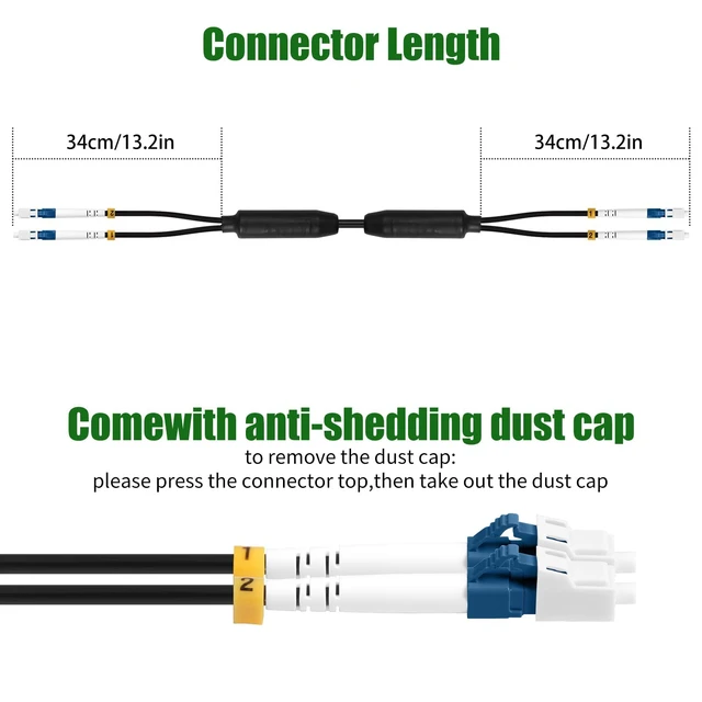 Alt view image 4 of 7 - Outdoor LC to LC OS2 Fiber Patch Cable Singlemode TPU, 75M(246ft) Armored Fiber Optic Cabl Cord, Singlemode Duplex,10GB/40GB/100GB, 50/125m,OD-5.0mm,Direct Burial, Pulling Eye Kit Installed