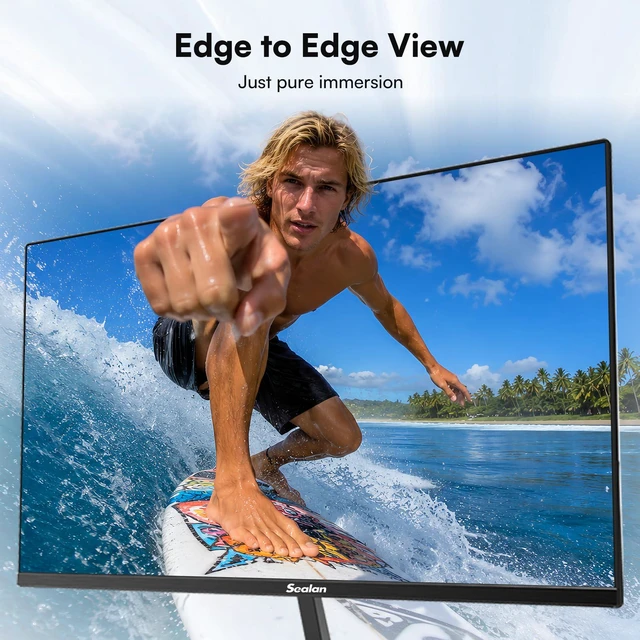 Alt view image 6 of 7 - 24 Inch Computer Monitor, FHD 1080P, 100Hz VA Display with Built-in Speaker, HDMI DP, FreeSync HDR10, 98% sRGB, VESA Mountable for Home Office Gaming