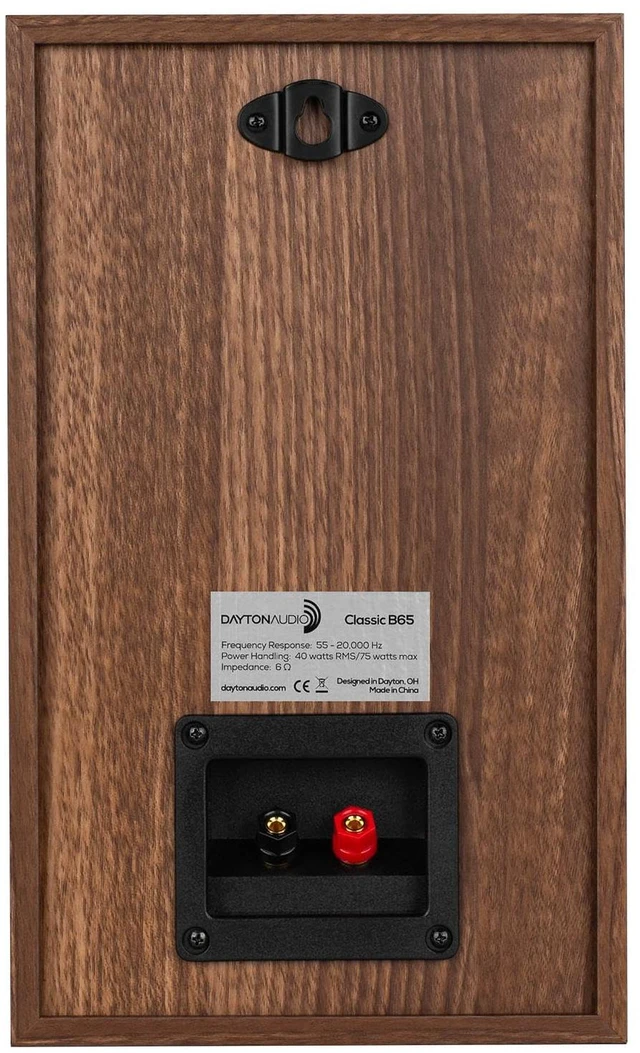 Alt view image 4 of 6 - Classic B65 Bookshelf Speakers, 6.5" Woofer & 1" Tweeter, Passive 2-Way Design, 60W RMS, for Music, TV & Home Audio Systems Wood