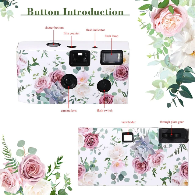 Alt view image 2 of 7 - 4 Pack Disposable Camera for Wedding, Vibrant Style Color Film 4 Pack Disposable Camera for Wedding, Fresh Style Black White Film