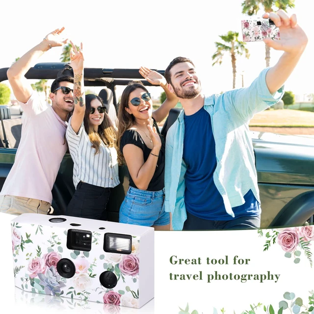 Alt view image 5 of 7 - 4 Pack Disposable Camera for Wedding, Vibrant Style Color Film 4 Pack Disposable Camera for Wedding, Fresh Style Black White Film