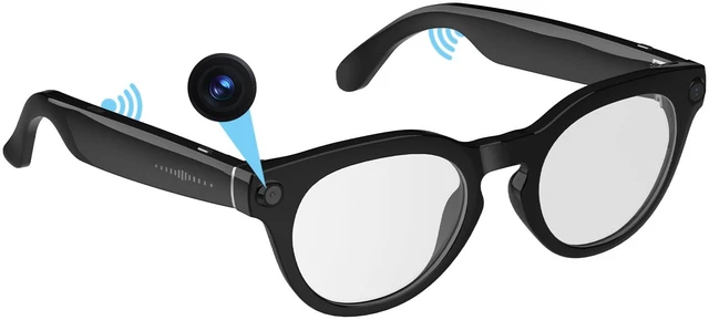Main image of Ai Smart Glasses with Camera, 8MP Anti-Shake Camera Glasses Voice Assistant, Supports Photo/Video/Audio Recording, with AI Assistant/AI Translation/Bluetooth Calling, T6