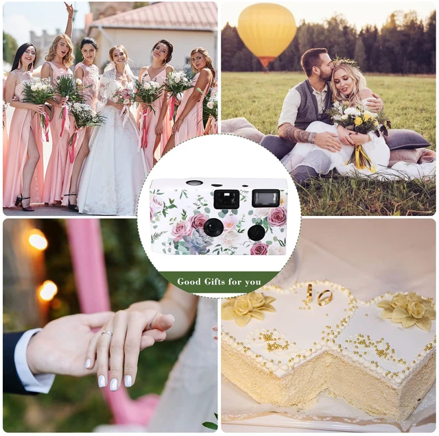 Alt view image 6 of 7 - 4 Pack Disposable Camera for Wedding, Vibrant Style Color Film 4 Pack Disposable Camera for Wedding, Fresh Style Black White Film