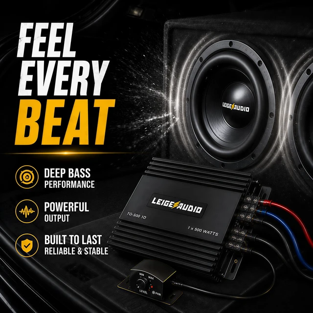 Alt view image 7 of 7 - 500 Watts MonoBlock Amplifier, Class D, 1 Ohm Stable Subwoofer Amplifiers for Car Audio Speakers