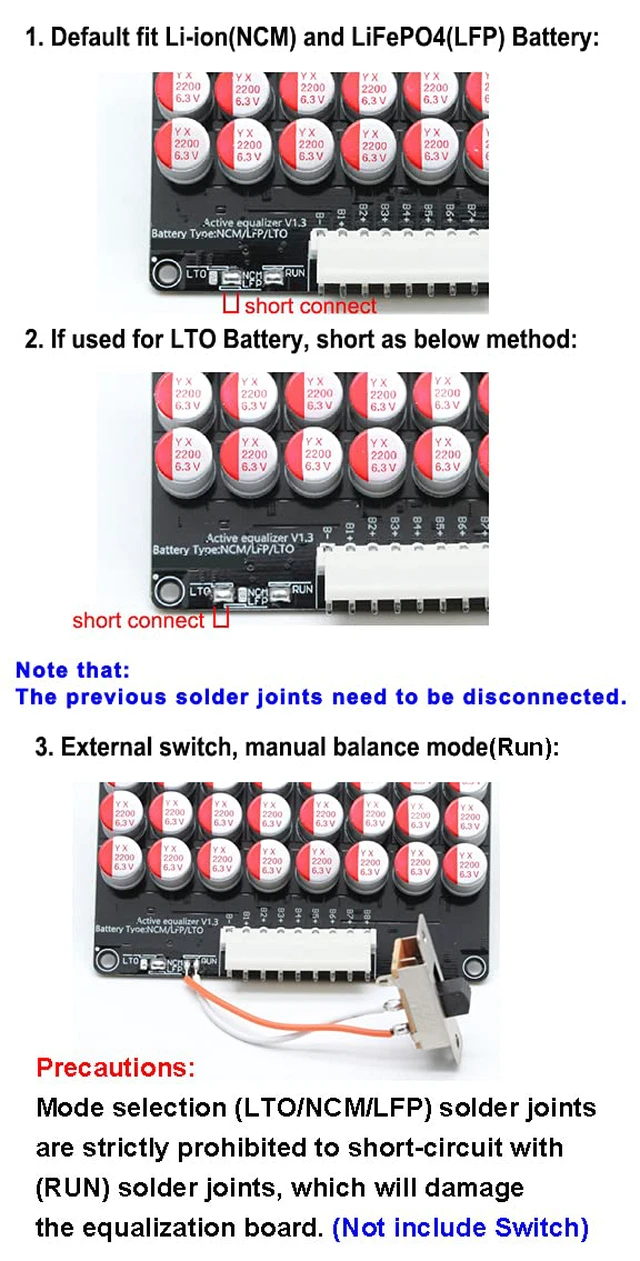 Alt view image 5 of 7 - 17S 20S 21S 5A Capacitor Active Equalizer Balancer Battery Energy Transfer LFP Lifepo4 Lithium Li-ion/Titanate LTO Battery, BMS Balancer PCB, Capacitor Active Equalization Module, Whole Group Balancer