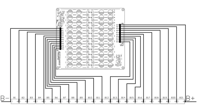 Alt view image 6 of 7 - 17S 20S 21S 5A Capacitor Active Equalizer Balancer Battery Energy Transfer LFP Lifepo4 Lithium Li-ion/Titanate LTO Battery, BMS Balancer PCB, Capacitor Active Equalization Module, Whole Group Balancer
