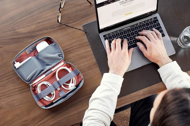 Alt view image 7 of 7 - Tech Kit (Tech Accessories Organizer Pouch, Zipper Closure Design, Stores Power Bank, Phone Charger, Cables & More, Internal)