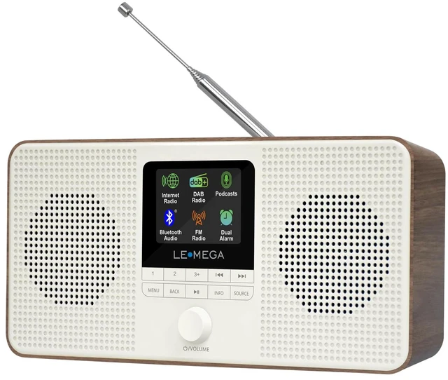 Main image of IR4S Internet Radio, Podcasts,Spotify, Bluetooth, FM Stereo, Walnut 150 presets, alarm clock, full colour display, mains or AA battery, headphone jack, snooze, sleep timer, true 2.0 stereo