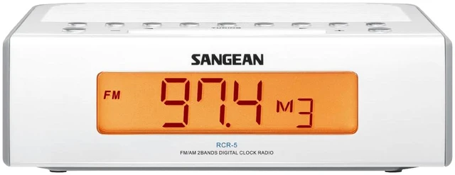 Main image of RCR-5 Digital AM/FM Clock Radio, White