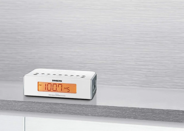 Alt view image 6 of 7 - RCR-5 Digital AM/FM Clock Radio, White