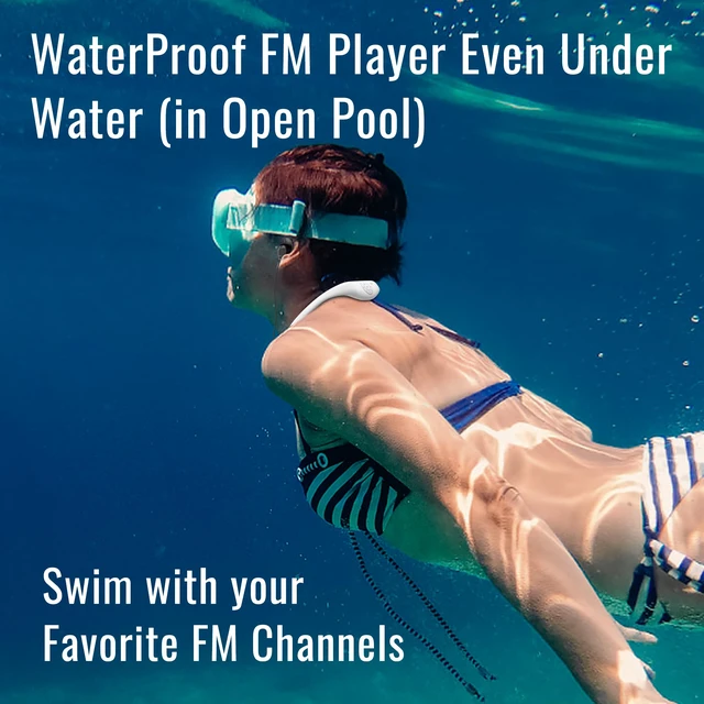 Alt view image 3 of 7 - AquaSound Pro W18 Swimming Headphones - Waterproof Headphones for Swimming, 4-in-1 MP3 Player 32GB, Bluetooth 5.4, FM Radio, Compatible with T6 Transmitter for Underwater Music