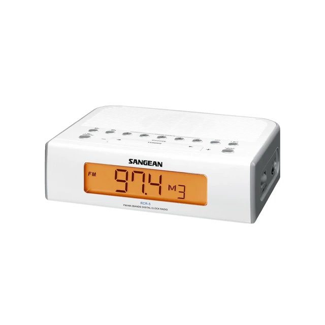 Alt view image 2 of 7 - RCR-5 Digital AM/FM Clock Radio, White