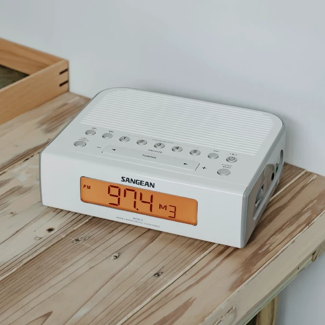 Alt view image 3 of 7 - RCR-5 Digital AM/FM Clock Radio, White