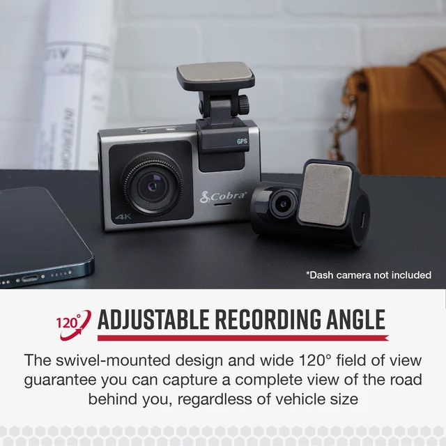 Alt view image 5 of 7 - Rear-View Camera for SC Series Dash Cams, with Full HD Video Flexible Mounting for Optimal View