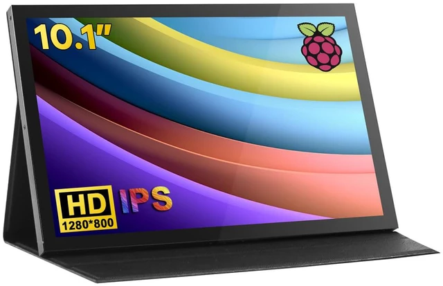 Main image of 10.1" LCD Touchscreen IPS Monitor 1280x800 Portable Screen HDMI Display Built-in Speakers with Shell for Raspberry Pi 5/Pi 4/3B+ Xbox PS4 Windows 7/8/10