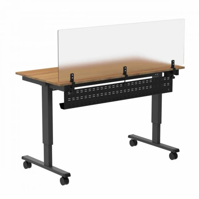 Alt view image 2 of 4 - Stand Up Desk Store Under Desk Cable Management Tray Black Horizontal Computer Cord Raceway and Modesty Panel (Black, 39")