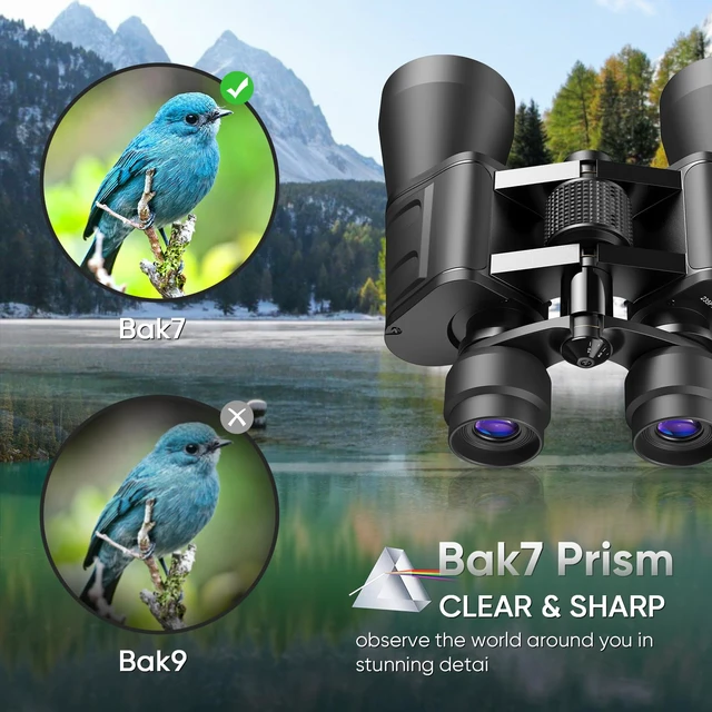 Alt view image 4 of 7 - 10-30x50 High Power Zoom Binoculars for Adults, Low Light Night Vision/Daily Waterproof / BAK7 Prism/FMC Lens, HD Professional Binoculars for Bird Watching, Hunting, Outdoor, Hiking