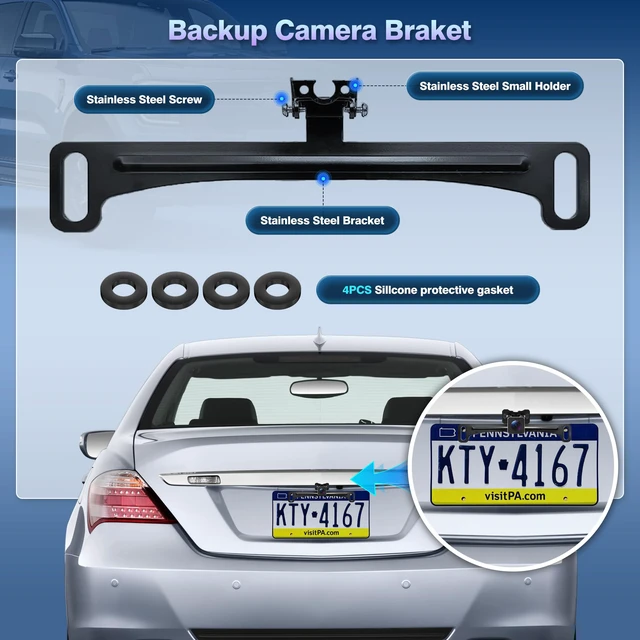 Alt view image 5 of 7 - 10.26" Wireless Carplay Screen for Car & Android Auto Screen 1080P Backup Cam w/Bracket, OTA Updates, GPS, Voice Control, BT, FM, Mirror Link, Easy Install, All Vehicles