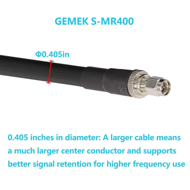 Alt view image 7 of 7 - 100ft N Male to SMA Male Cable, SMA to N Cable 50 ohm Ultra Low Loss KMR240 Coaxial Cable for WiFi Router, GPS Receiver, Antenna, Signal Booster Use