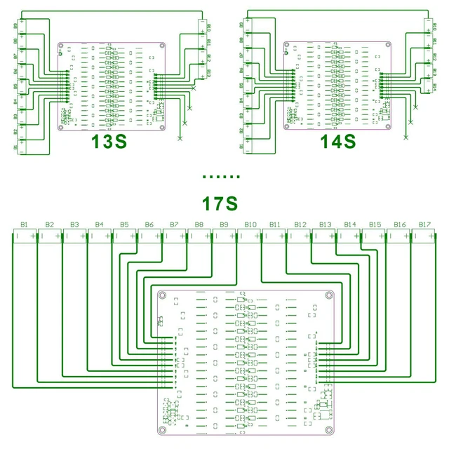 Alt view image 6 of 7 - 13S 14S 15S 16S 17S 5A Active Equalizer Balancer Battery Energy Transfer LFP Lifepo4 Lithium Li-ion Lipo/Titanate LTO Battery, Active Equalization Module, Whole Group Balancer, Capacitor Balancing