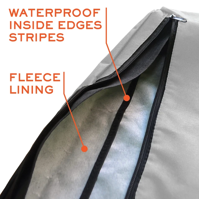 Alt view image 4 of 6 - Outdoor TV Cover 86-90 inch - with Zipper, Weatherproof, Waterproof 360 Degrees Protection, Soft Non Scratch Interior - Gray