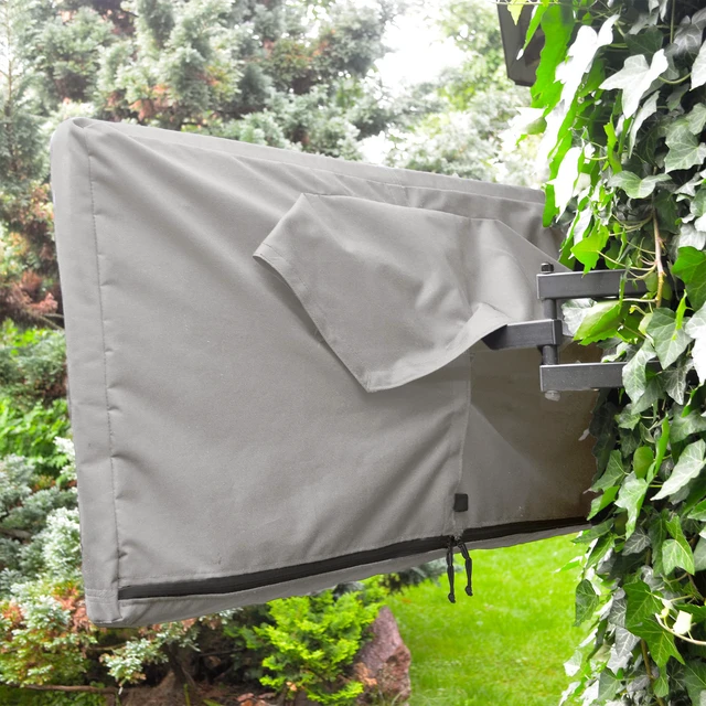 Alt view image 6 of 6 - Outdoor TV Cover 86-90 inch - with Zipper, Weatherproof, Waterproof 360 Degrees Protection, Soft Non Scratch Interior - Gray