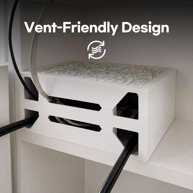 Alt view image 5 of 7 - Book Shape Decorative Cable Management Box - Expandable Cable Organizer Box with Magnetic Closure for Home & Office (Love Finds, Large Set)
