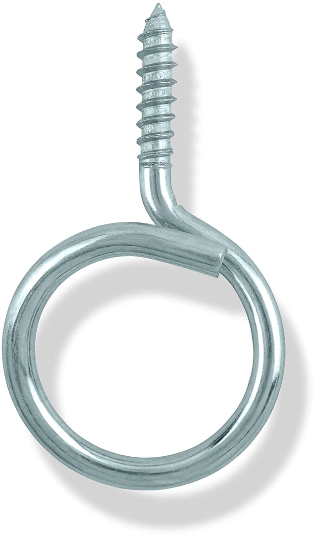 Main image of Heavy Duty Bridle Rings 100 Pack 1-1/4 Inch Wood Screw Cable Support Hangers Zinc-Plated Steel Threaded Cable Rings for Low Voltage Cable Management (Electrical & Network Wire Organizer)
