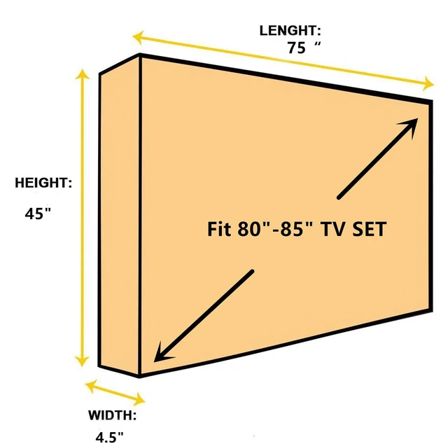 Alt view image 7 of 7 - Outdoor 80"-85" TV Set Cover,Scratch Resistant Liner Protect LED Screen Best-Compatible with Standard Mounts and Stands (American Flag)