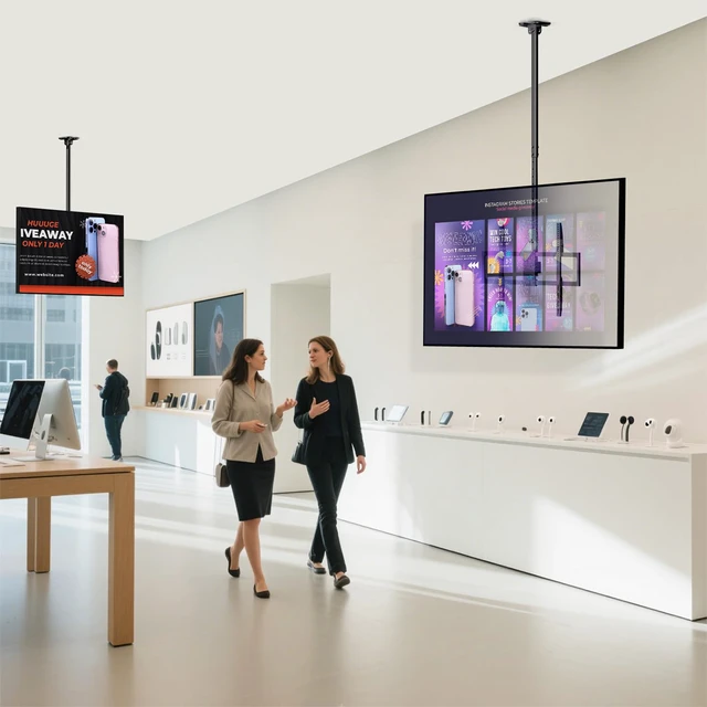 Alt view image 7 of 7 - Ceiling TV Mount, Adjustable Hanging Ceiling TV Bracket Fits Max 100 inch Pole Ceiling Mount Supports up to 176lbs, Fits LCD LED OLED 4K TVs, Max VESA 800x600mm, Black