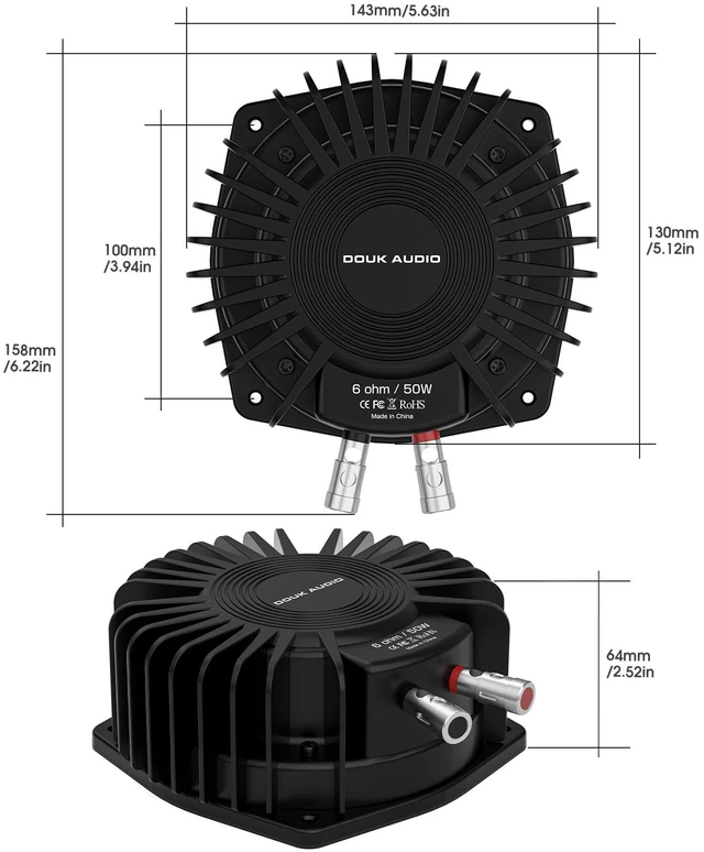 Alt view image 7 of 7 - BS-1 Bass Shaker: 50W High Power Tactile Transducer - Subwoofer Lows for Home Theater, Car Audio & Gaming Chair Vibration Immersion (1 PC)