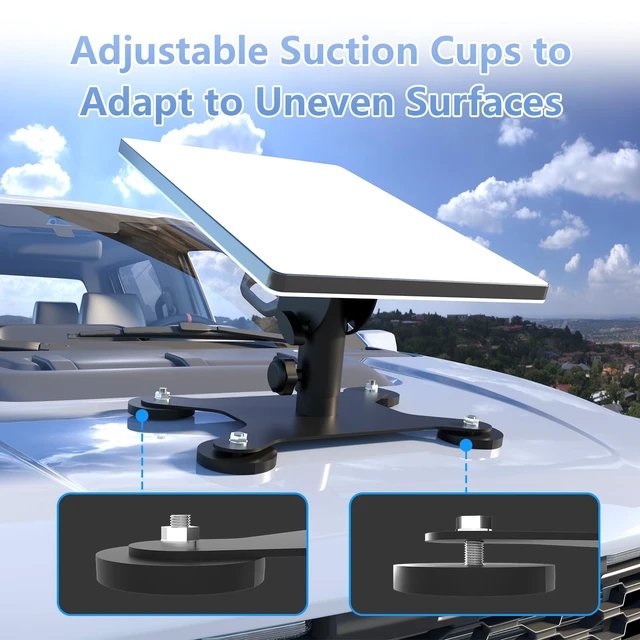 Alt view image 5 of 7 - Starlink Mini Mount, 200lbs Magnetic Base, 45° Adjustable Bracket Stainless Steel Outdoor Mount for RV, Car, Boat & Truck, Lockable Design, Compatible with Starlink Mini Accessories