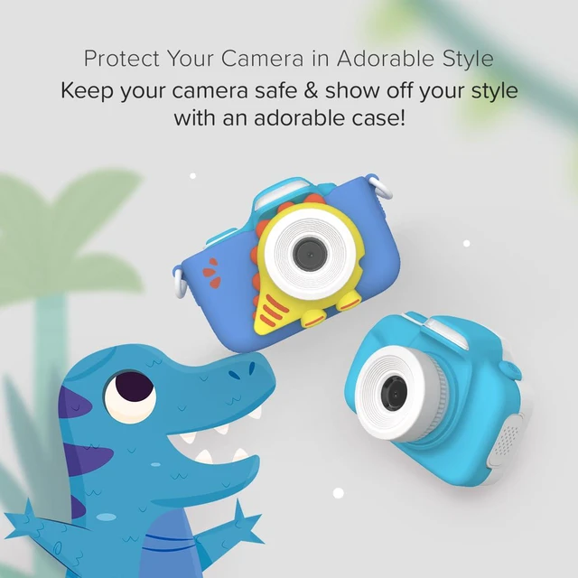 Alt view image 3 of 7 - Kids Digital Camera with 16MP Photos, Selfie Lens and LED Flash Macro lens, Camera 3, MicroSD card included, travel photos, toy camera, birthday gift for boys and girls ages 3-12