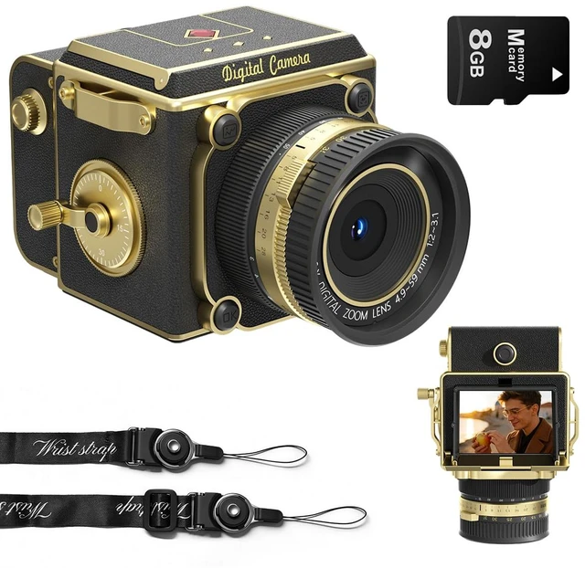 Main image of Vintage Digital Camera, 2.7K Retro Point and Shoot Camera for Beginners | 56MP Vintage Camera, 2" IPS HD Waist-Level Screen, Autofocus Retro Cameras, 16X Zoom Compact Camara for Teens